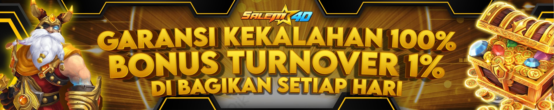 GARANSI KEKALAHAN 100% & TO 1%  SETIAP HARI